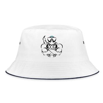 Alpha scorpio Deluxe - Bucket Hat - white/navy - Front