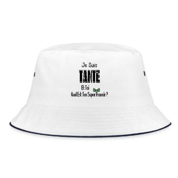 Je Suis Tante Et Toi Quel Est Ton Super Pouvoir - Bob - blanc/marine - Devant