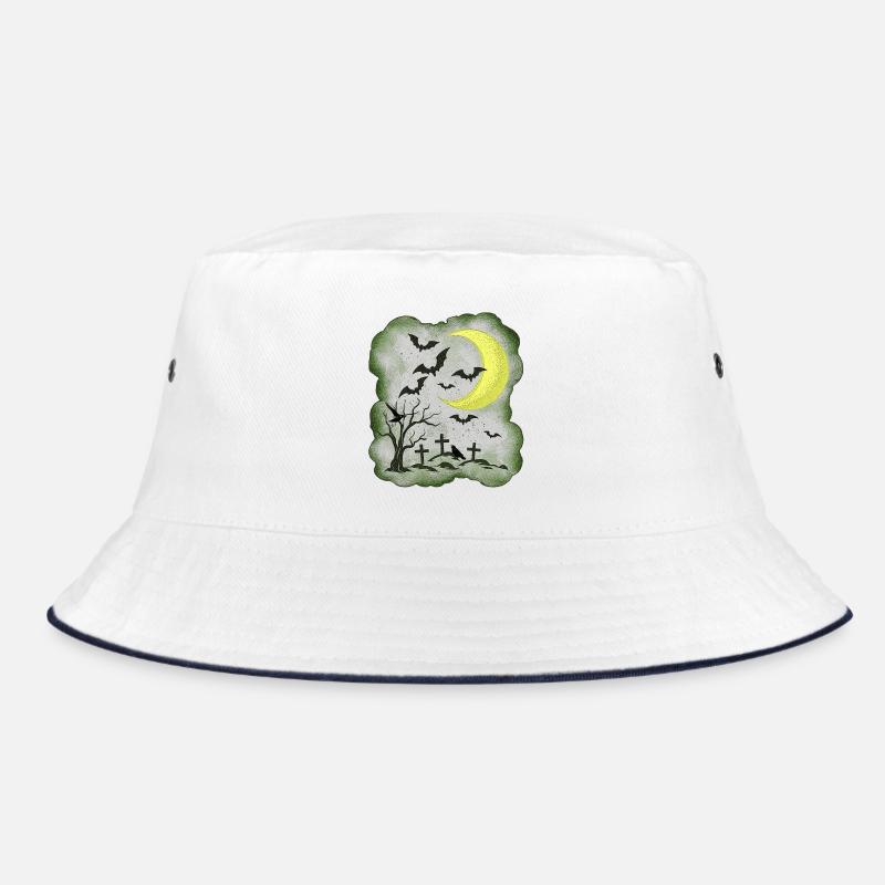 Friedhöfe, gräber, Mondsichel, verregnet Bucket Hat