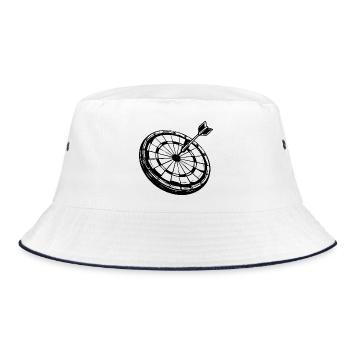 Dart Sketch - Bucket Hat - white/navy - Front