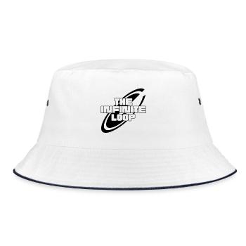 The Infinite Loop Logo (Black) - Bucket Hat - white/navy - Front