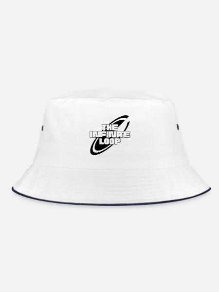 The Infinite Loop Logo (Black) - Bucket Hat - white/navy - Front