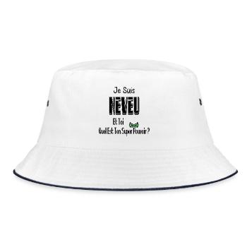 Je Suis Neveu Et Toi Quel Est Ton Super Pouvoir - Bob - blanc/marine - Devant