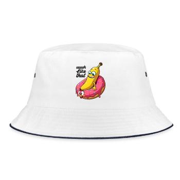 Banane Donut Relation Amour Faire Cadeau - Bob - blanc/marine - Devant