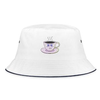 Cute cup - Bucket Hat - white/navy - Front