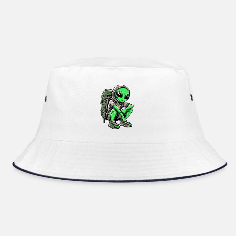 Alien Backpacker Design Bucket Hat