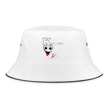 Carnaval , Le carnaval est génial , Chemise amusante de fête - Bob - blanc/marine - Devant