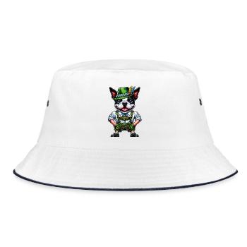 Bostie en costume traditionnel - Bob - blanc/marine - Devant