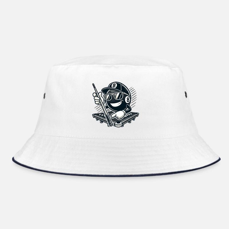 Stylischer 8-Ball Billard Bucket Hat