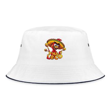 Pollo Loco - Bucket Hat - white/navy - Front