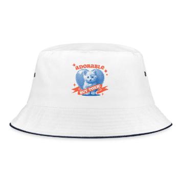 Adorable but Toxic - Bucket Hat - white/navy - Front