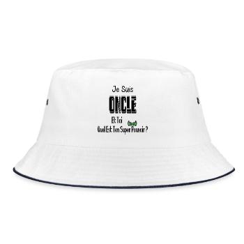 Je Suis Oncle Et Toi Quel Est Ton Super Pouvoir - Bob - blanc/marine - Devant