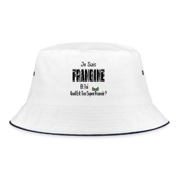 Je Suis Frangine Et Toi Quel Est Ton Super Pouvoir - Bob - blanc/marine - Devant