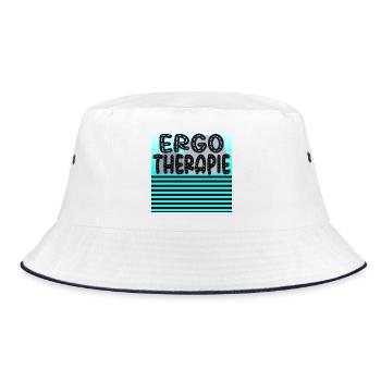 GENESUNG ERGOTHERAPIE - Bucket Hat - Weiß/Navy - Vorne
