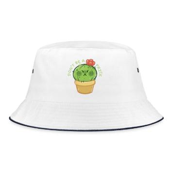 Cactus with Character – Don't Be a Prick - Bucket Hat - white/navy - Front