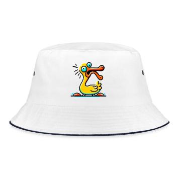 Crazy Duck - Bucket Hat - white/navy - Front