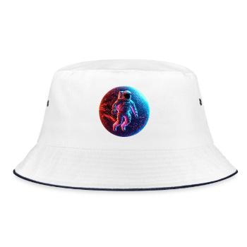 astro - Bucket Hat - Weiß/Navy - Vorne