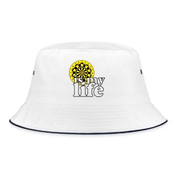 Fléchettes, fléchettes, fléchettes, chemise, fléchettes, c’est ma vie - Bob - blanc/marine - Devant