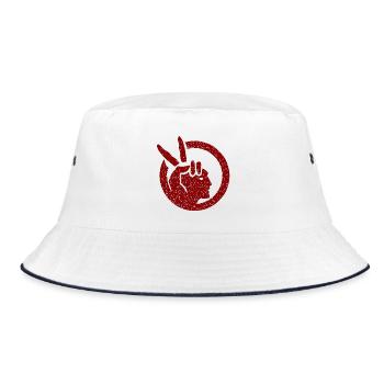 American Indian Movement flag - Bucket Hat - white/navy - Front