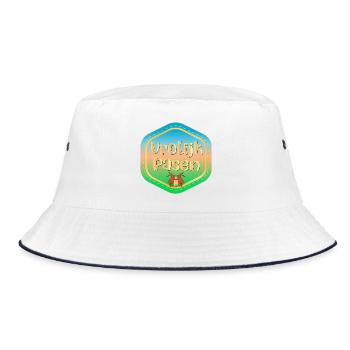 Frohe Ostern Osterhasen - Bucket Hat - Weiß/Navy - Vorne
