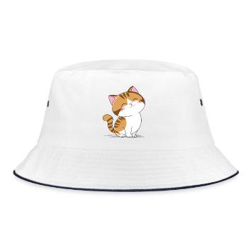 Petit chat mignon - Bob - blanc/marine - Devant