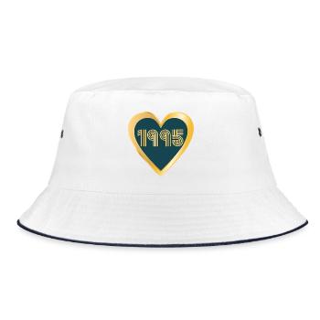 HEART YEAR 1995 - Bucket Hat - white/navy - Front