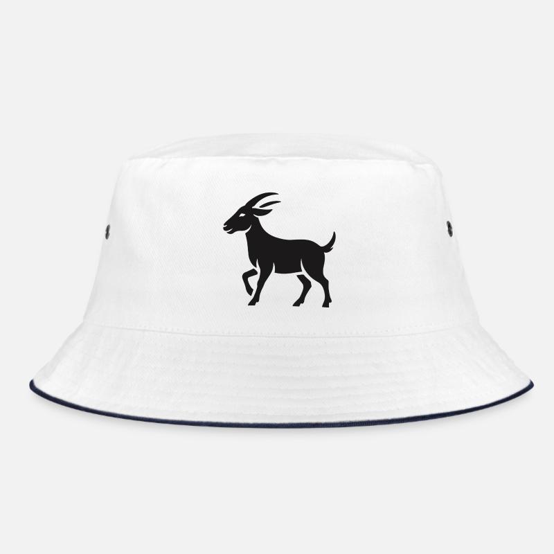Geißbock - Bucket Hat - Weiß/Navy
