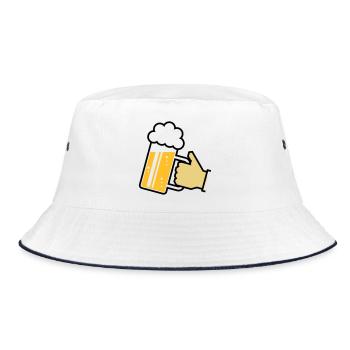 XGruß Aus Bayern (L3) - Bucket Hat - Weiß/Navy - Vorne