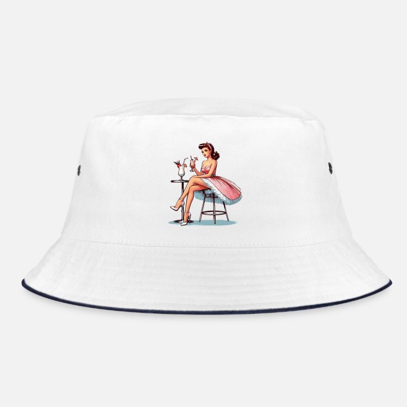 Frau Rockabilly Pina Colada Geschenk Bucket Hat