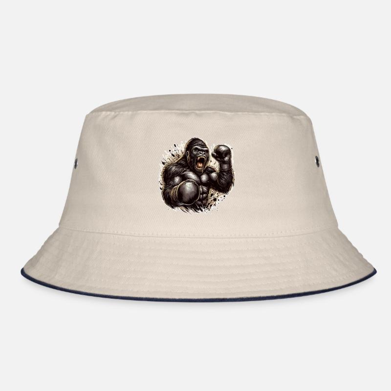 Gorilla Boxer Kämpfer Boxen brüllt Geschenk Bucket Hat