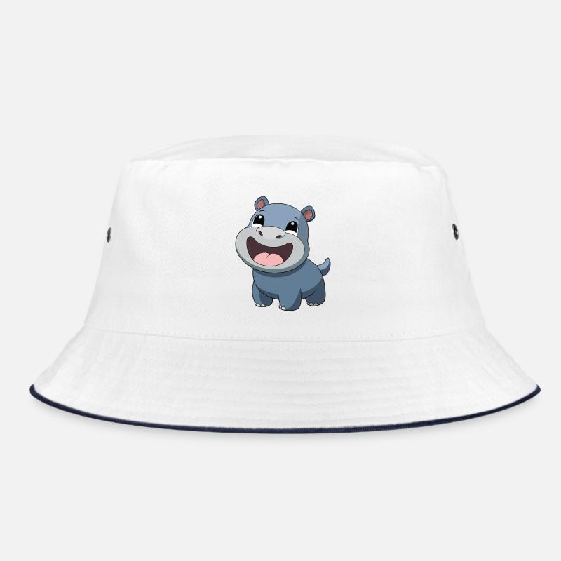 Bébé hippopotame joyeux et souriant (v02) Bob