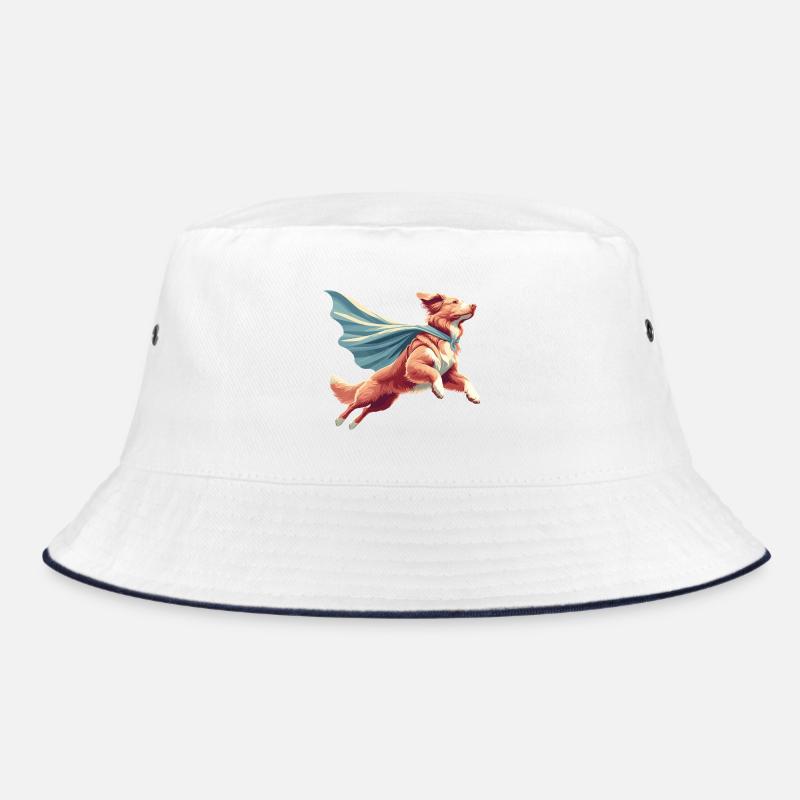 Super Hund Nova Scotia Duck Tolling Retriever - Bucket Hat - Weiß/Navy