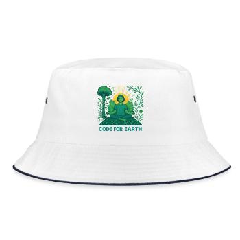 Code for Earth - Bucket Hat - white/navy - Front