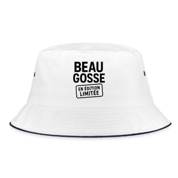 Handsome Limited Edition - Bucket Hat - white/navy - Front