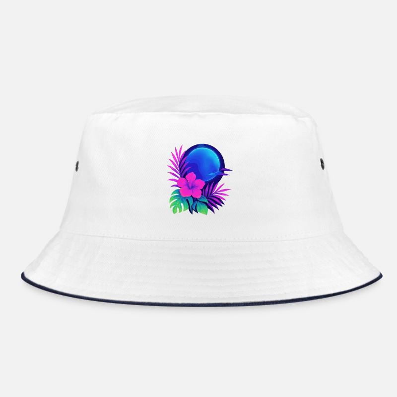 Neon Tropic Moon Bucket Hat