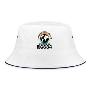 GIS-Kartierung Analyse von Geodaten Kartografie - Bucket Hat - Weiß/Navy - Vorne