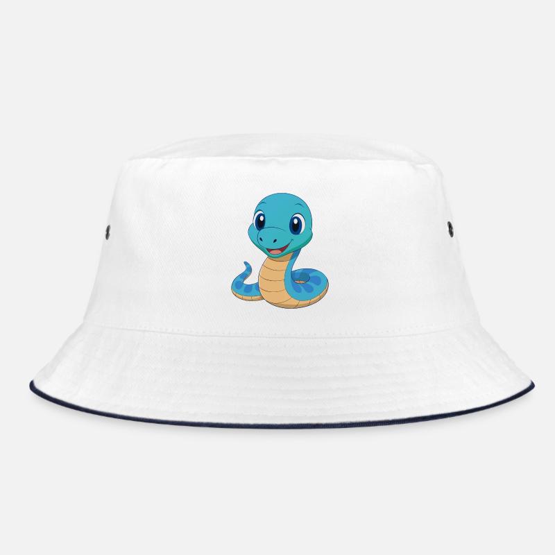 Bébé serpent boa - Bob - blanc/marine