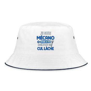 Mechanic - Bucket Hat - white/navy - Front