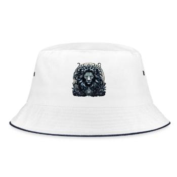 Royal elegance, majestic look - Bucket Hat - white/navy - Front