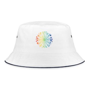 Emotional Spectrum Mandala - Bucket Hat - white/navy - Front