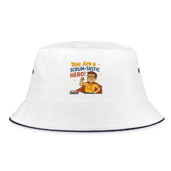 You Are a Scrum-Tastic Hero! - Bucket Hat - white/navy - Front