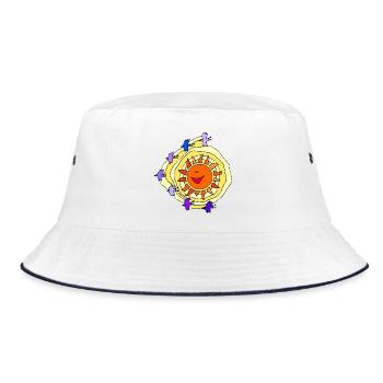 Baby Collection Summer Sun 09 - Bucket Hat - white/navy - Front