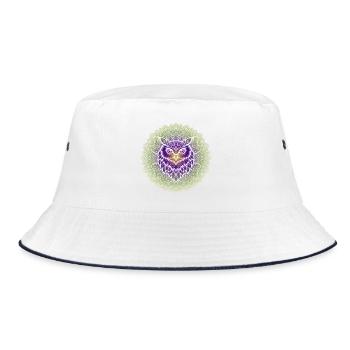Uralte Weisheit Mandala - Bucket Hat - Weiß/Navy - Vorne