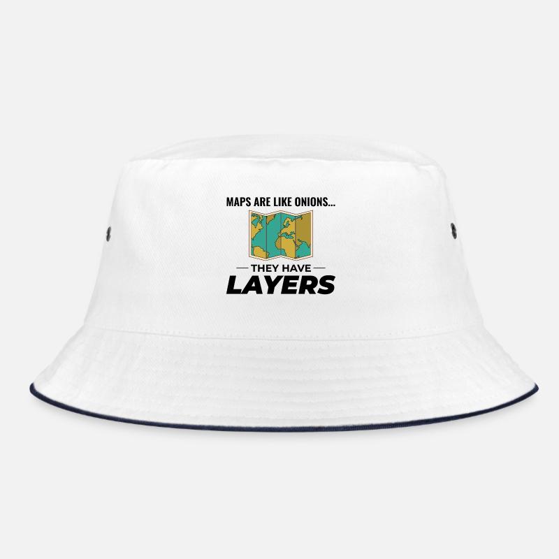 Map Layers GIS Cartography Geographic Data Bucket Hat