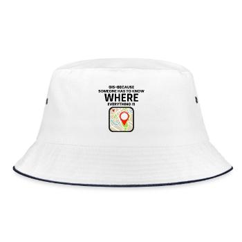 GIS Where Everything Is Map Location - Bucket Hat - white/navy - Front