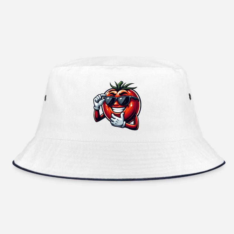 Coole Tomate mit Sonnenbrille Sommer Eitelkeit Bucket Hat