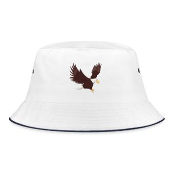 Eagle - Bucket Hat - white/navy - Front