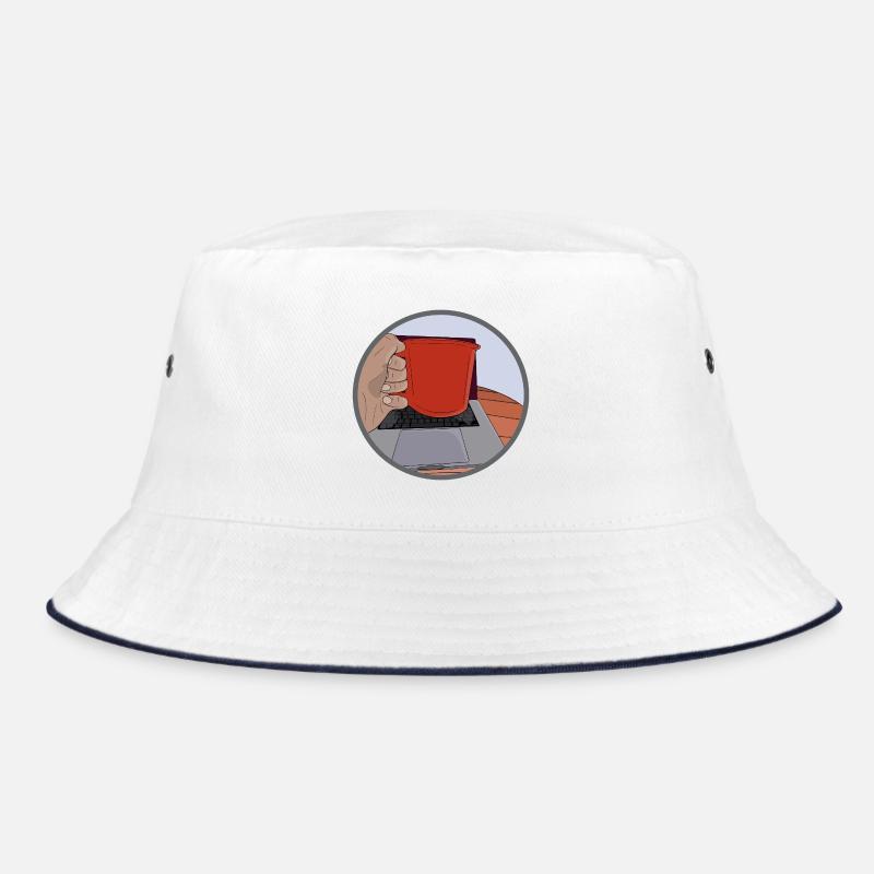 I just need my laptop and a coffee Bucket Hat
