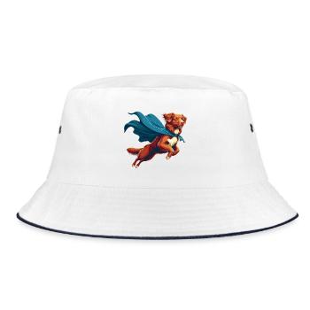Super Hund Nova Scotia Duck Tolling Retriever - Bucket Hat - Weiß/Navy - Vorne