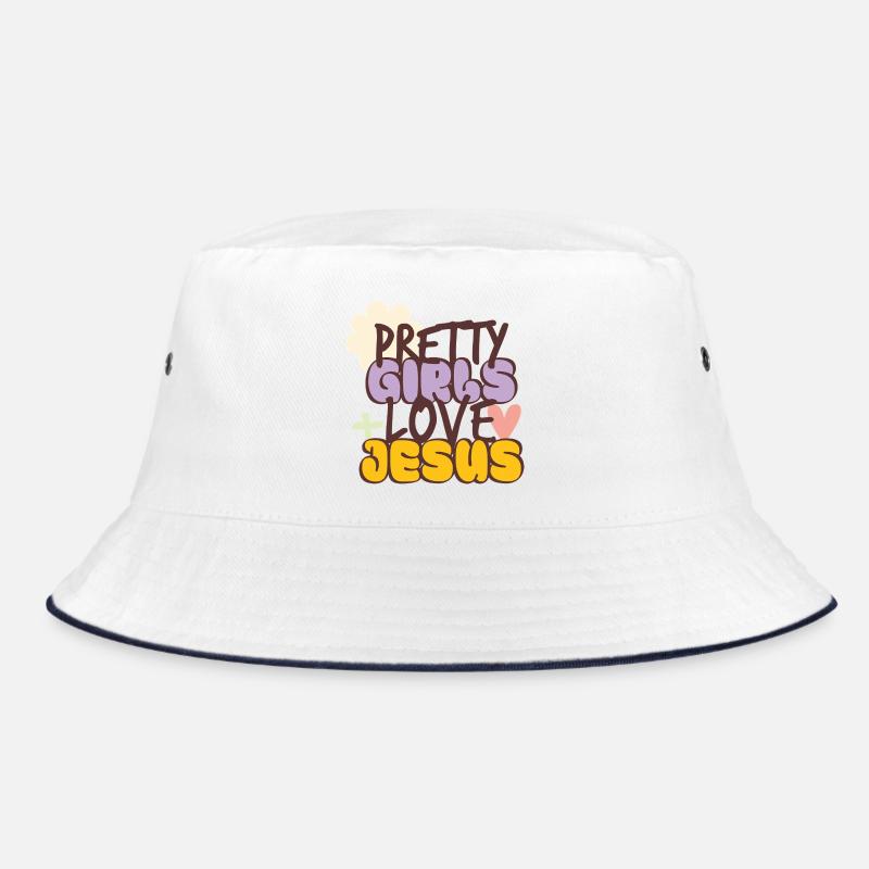 True beauty - Bucket Hat - white/navy